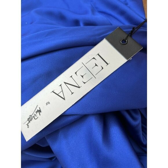 NEW Ieena For McDougal LACE UP BACK CHARMEUSE GOWN Women Size 8 Royal Color - Picture 4 of 4